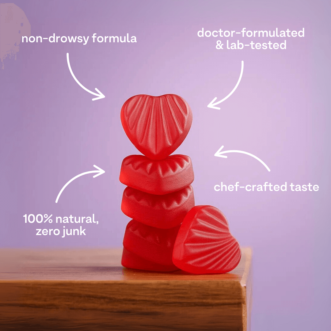 Saffron Mood Support Gummies 60, Vegan Sugar-Free, Stress & PMS Relief, High-Strength Standardized Saffron Extract – Synerja